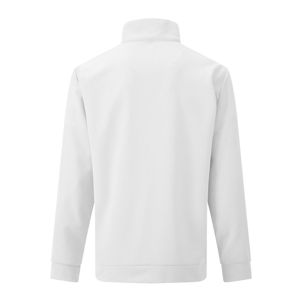 Men's Casual Outdoor High Neck Half Zip Pocket Pullover Long Sleeved Top