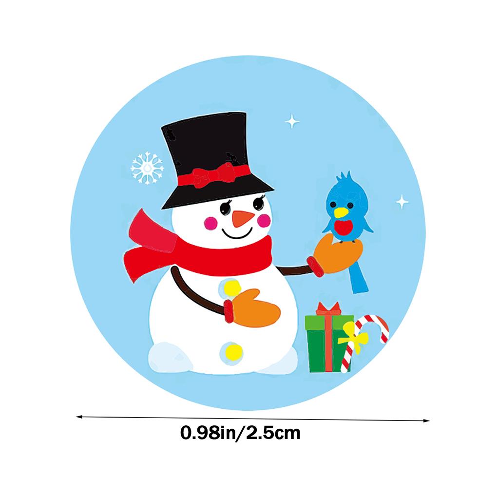 500pcs/roll Merry Christmas Stickers Gifts Box Labels Removable Sticker