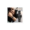 "Women's Waterproof Watch Black Arabic Dial Elastic Band Simple Design Stainless Steel Quartz"