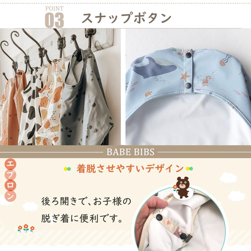 Meal Long 6 Months to 54 Baby Meal Baby Smock with Meal Baby Baby Shower Gift [kalavika] Apron, Sleeves, Months, Bib, Girls, Boys, Bib, Waterproof,