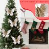 Fabric Simulation Bow Clip Velvet Powder Flocking Christmas Tree Decoration Scene Layout