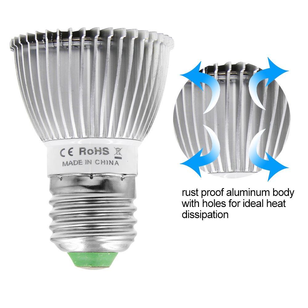 E27 4 GU10 12W 28-LEDPlant Light Bulb Hydroponic Veg Flower Full