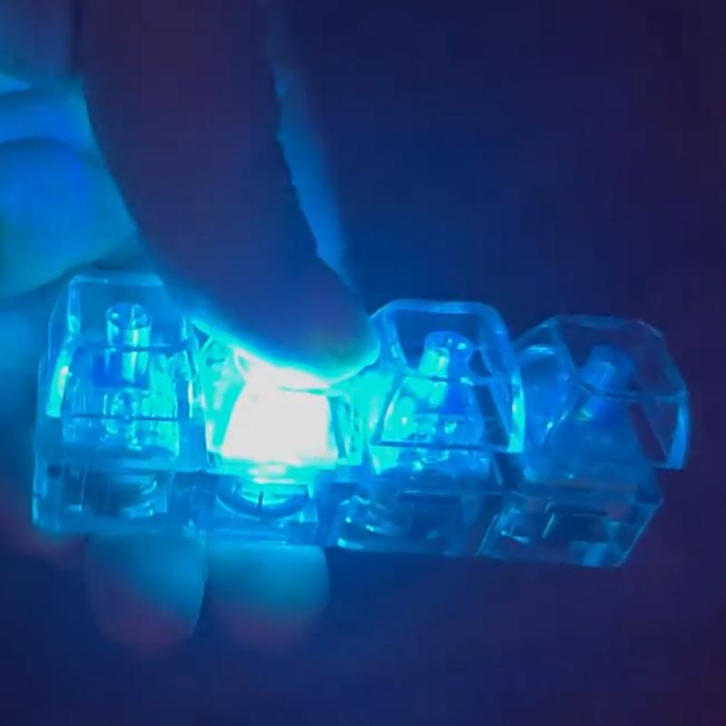 DIY LED Keyboard Fidget Keychain 9 Keys Clicker Button Stress Relief Key Chain for Adult Office Desk Finger Exercise Keycap