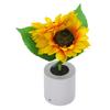 Artificial Flower Table Lamp Rechargeable LED Double Headed Sunflower Night Light for Bedroom Decoration