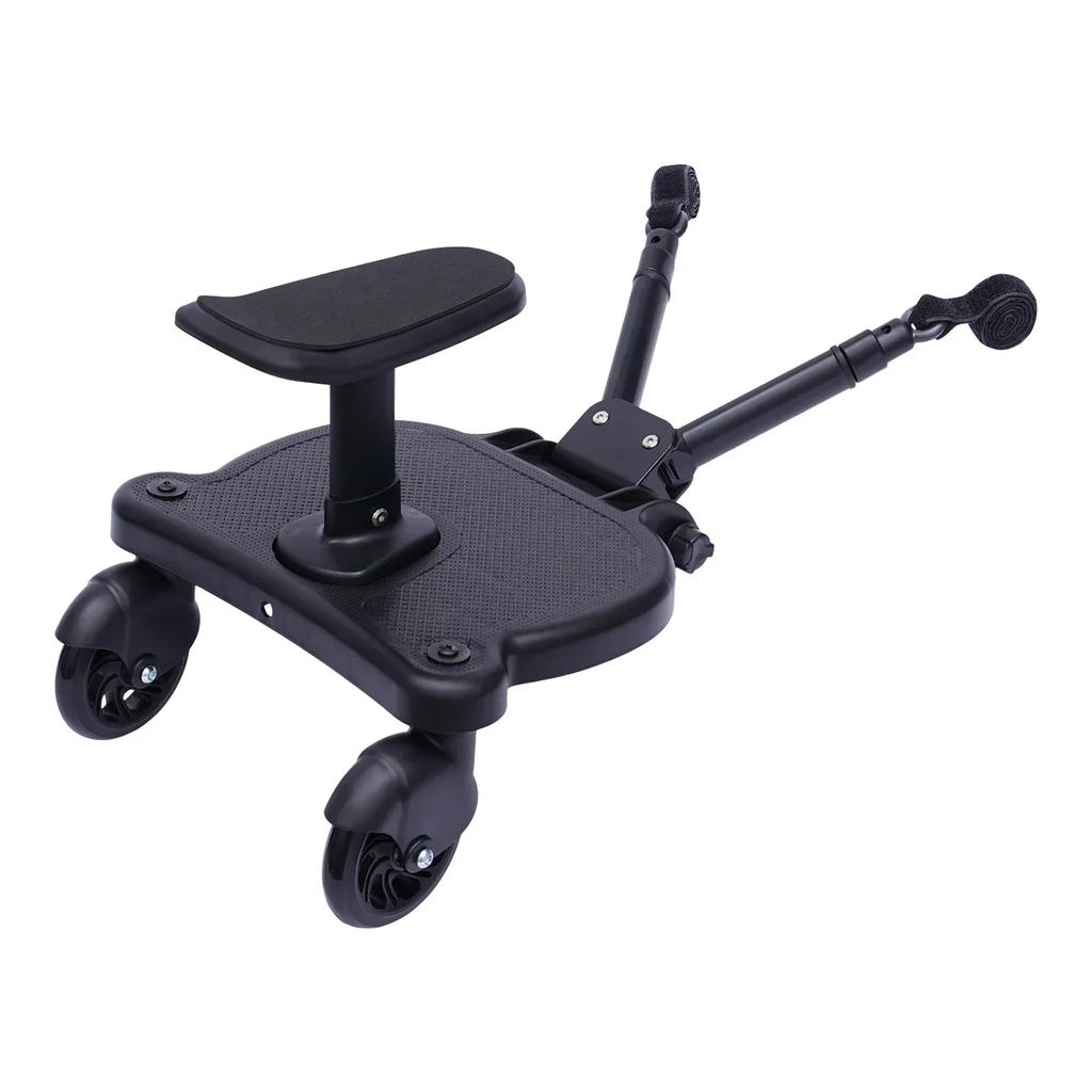 Max. 25kg 360 ° Rotate Buggy Board with Seat Universal Pram Standing Board for Children Pram Accessory Kiddy Board