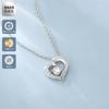 Moissanite Heart Necklace for 925 Moissanite Pendant Heart White Gold Adjustable Gift KRKC&CO Women, Silver, Necklace, Shape, Hypoallergenic, 0.3ct,