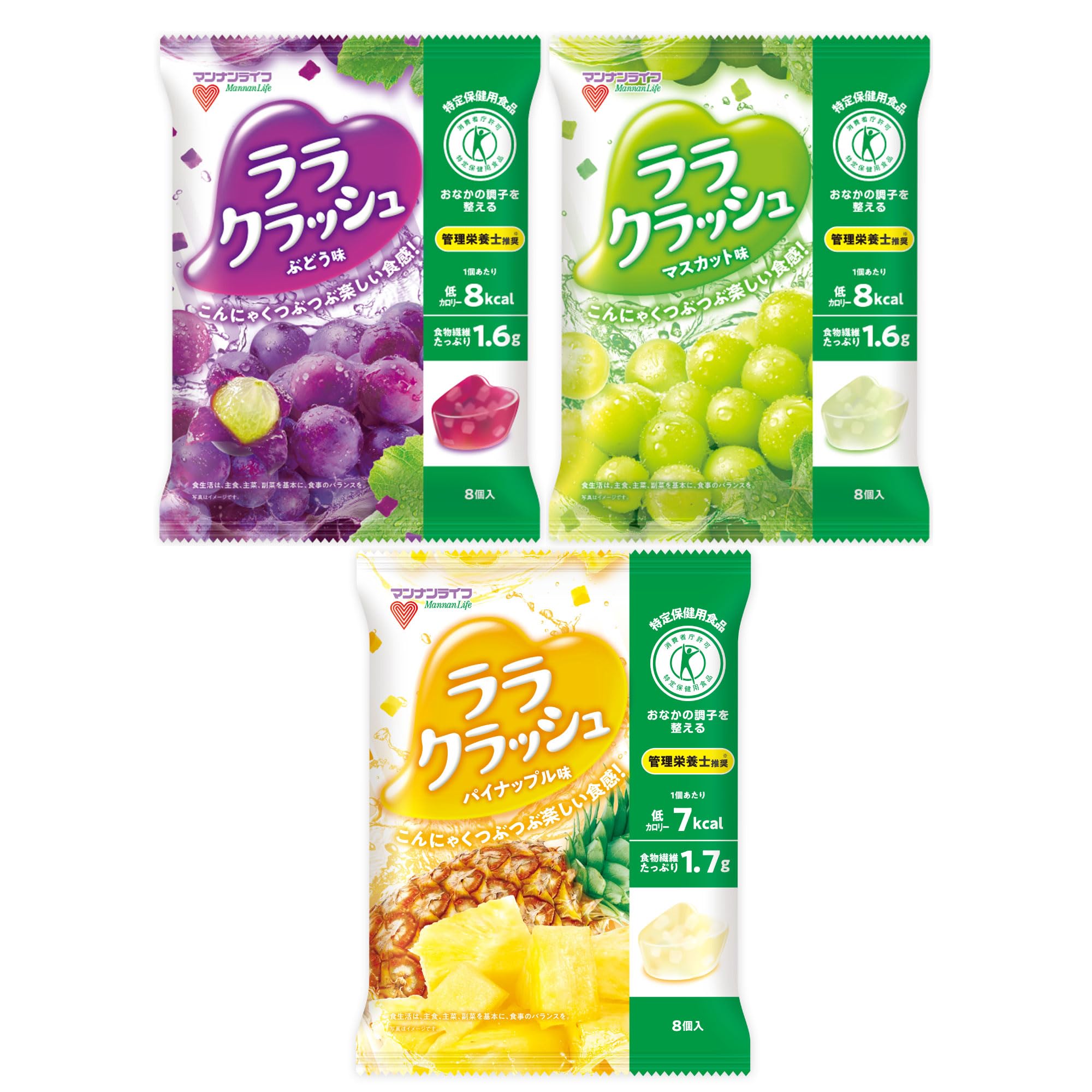 

Mannan Life Lala Crush 12 bags total 3-flavor Assortment,