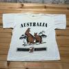 Vintage 80. léta Austrálie Down Under Klokan Konzerva Divoká příroda Suvenýr Tričko Velké Vintage Stylové Prodyšné
