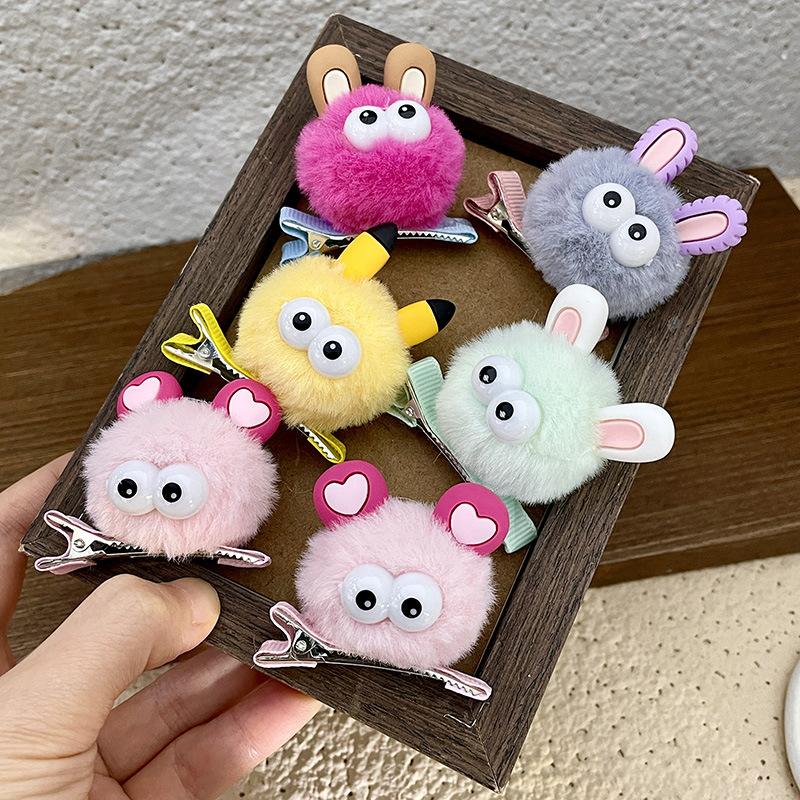 Plush Quirky Animal Hairpin Korean Dopamine Sweet Hair Clip Hairpin Headwear Barrettes Hair Accessories Women Girls