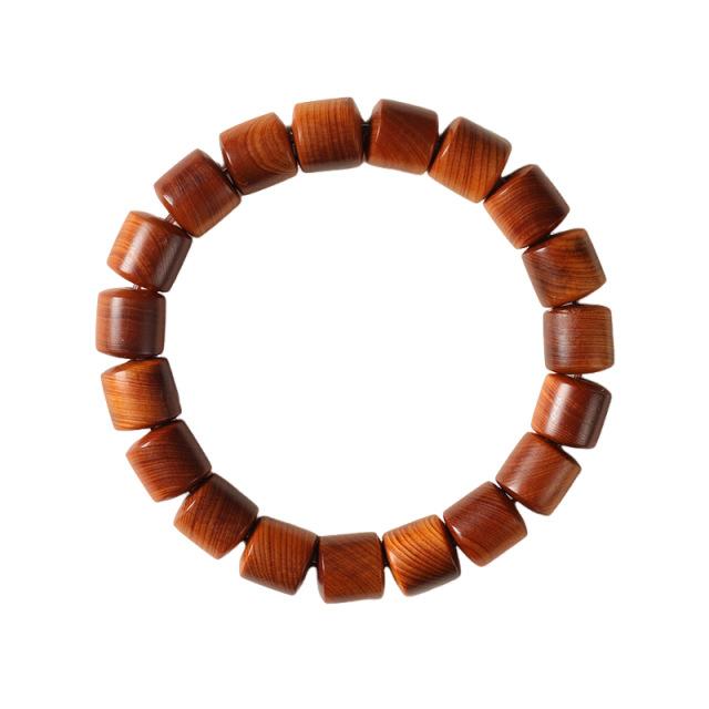 Taihang Aged Chinese Cypress Old-style Bead Bracelet, Zen-style Abacus Beads, Multi-loop Bamboo Knot Bracelet, Unisex Bracelet