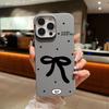 Plain Color Bowknot Patterned Leather Texture Shell for iPhone 16 Pro 15 14 Plus 13 12 Pro Max 11 Shockproof Soft Tpu Slim Matte Case Cover