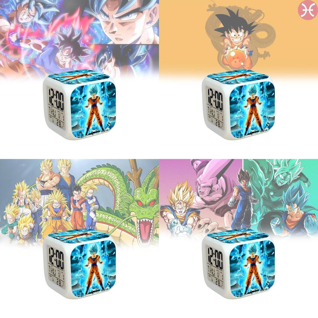 Dragon Ball Z Led Digital Alarm Clock With Color Changing Light For Kids Room Decor