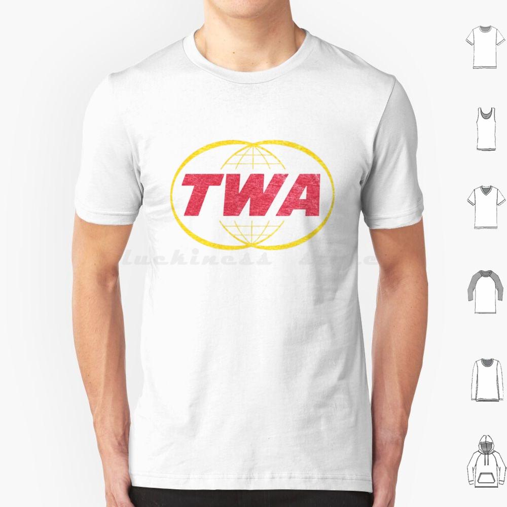 Twa Trans World T Shirt Big Size 100 Cotton Twa Flight Jetliner Pilot Retro Vintage 70s 80s 60 Mid Century Cool Old School