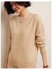 Versatile Cashmere Sweater: Women's Long Sleeve, Round Neck, Comfortable, Loose Fit, Solid Color, Lazy Knit for Autumn and Winter.