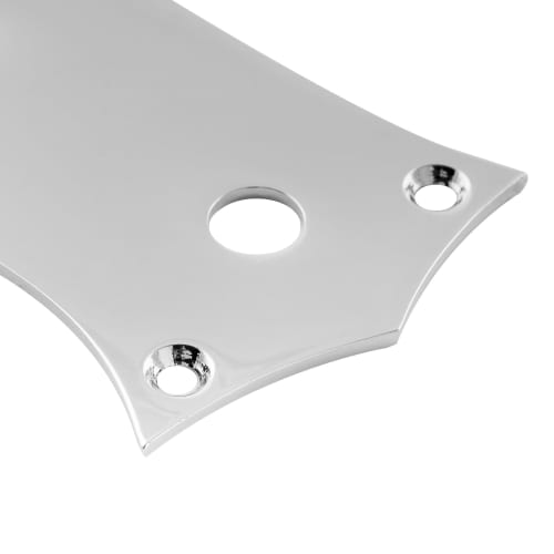 Musiclily Pro Mustang Control Plate, Steel, Chrome, for Mustang Electric Guitars
