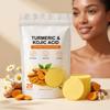 Turmeric Skin Brightening Cleaning Gasket Water-exposed Foaming Plant Extract Skin Cleansing Gentle Care Portable Cleaning Gasket