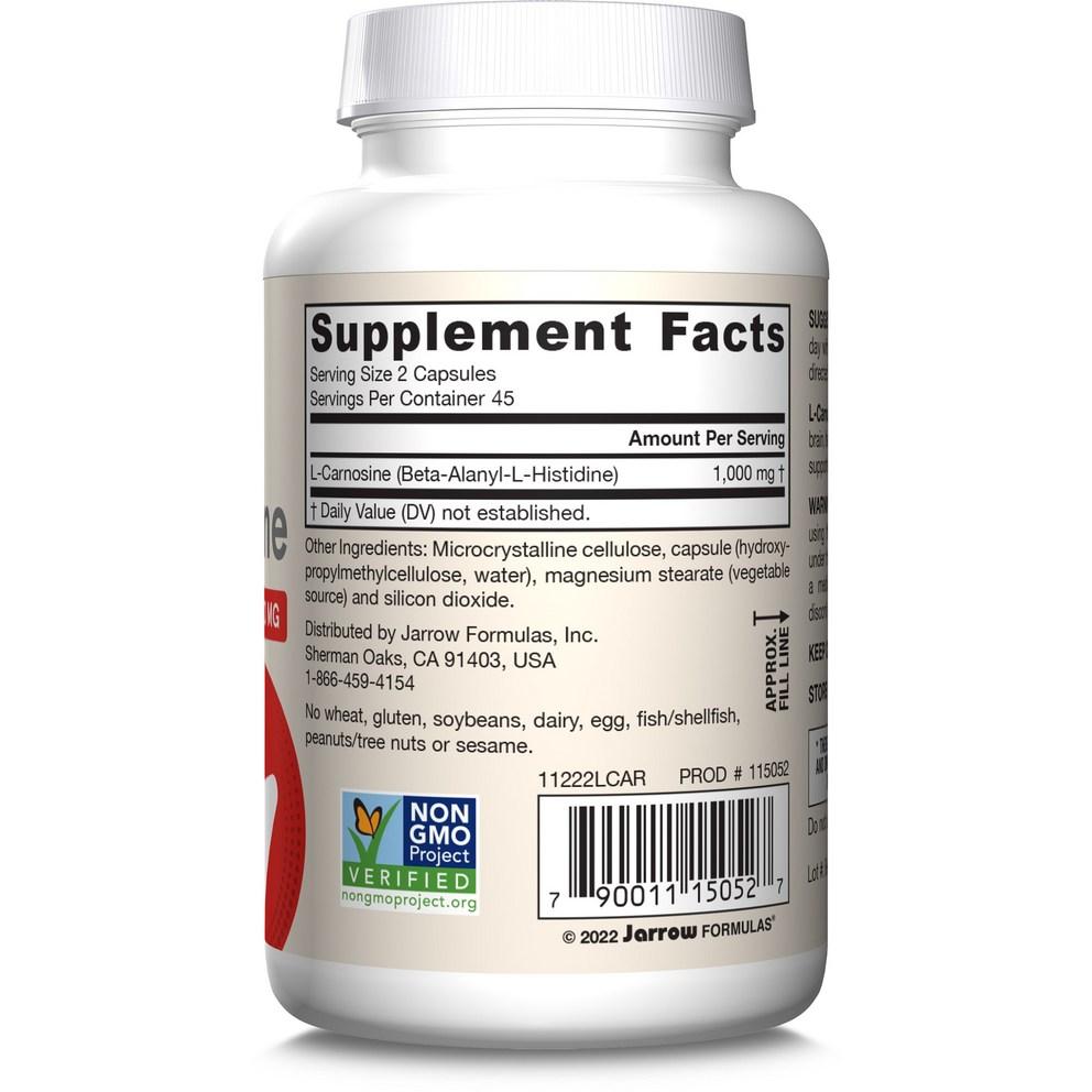 Jarrow L-Carnosine 1000mg Capsules