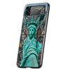 Phone Case for Samsung Galaxy Z Flip 3 4 5 6 7 Folding For Samsung Z Flip4 Flip5 PC Hard Cover NYC New York City Seaside Scenery