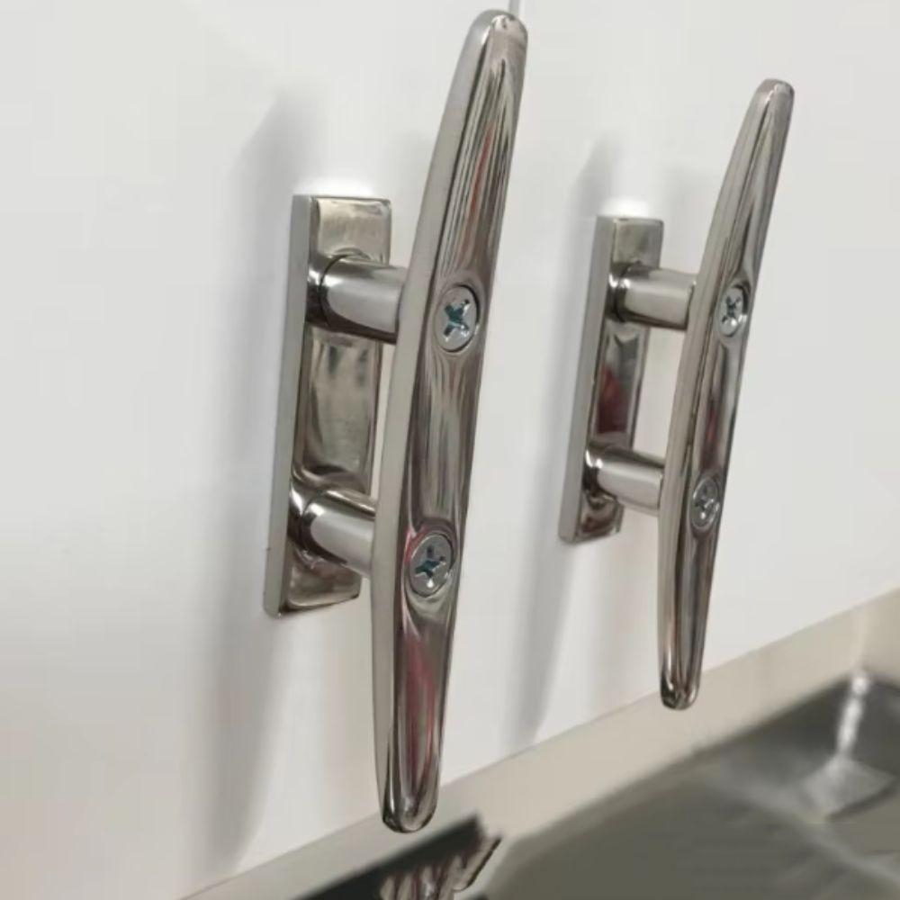 Polished Finish Mooring Cleat 316 Stainless Steel Combo Cleat Marine Cleat  Boat Application