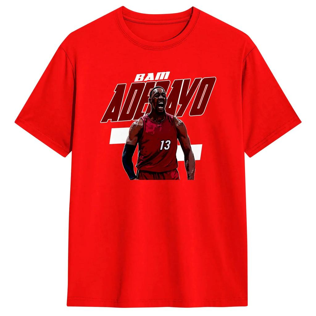 Bam Adebayo 13 T Shirt Unisex Pure Cotton Novelty Tshirt Crew Neck Tee Shirt Short Sleeve Clothing Summer