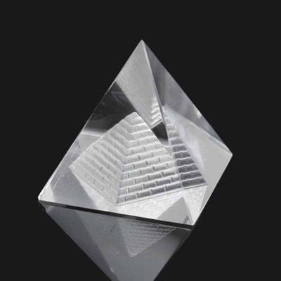 1pc New Egyptian Clear Crystal Quartz Pyramid Home Desk Decoration Gift 40*40mm