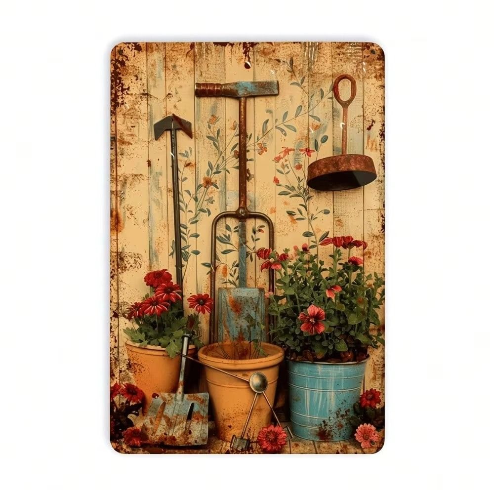 Retro Road Sign Metal Tin Poster 20x30 cm Funny Wall Art for Kids Playroom Decor