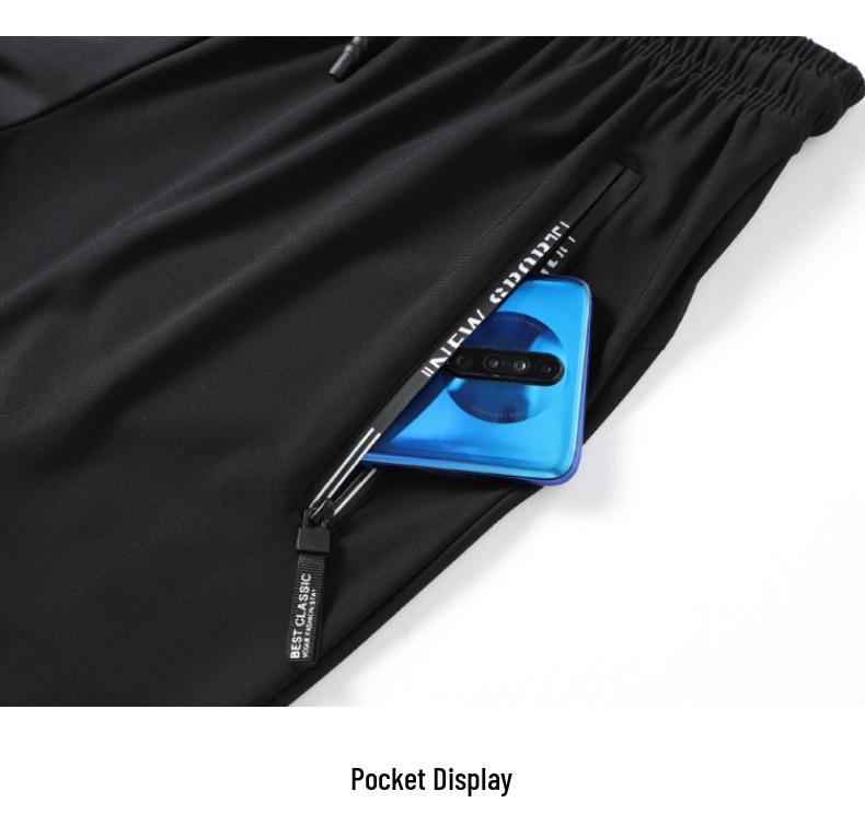 Eisseide Herren Sommer Jogginghose - Trendy, Locker, Gerades Bein, Schnelltrocknende Freizeit-Sportbekleidung