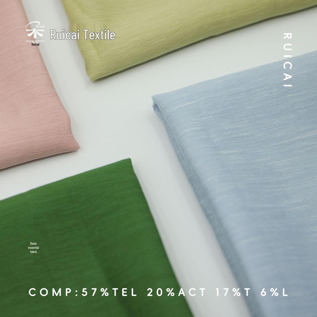 Tencel Linen Acetate Lightweight Solid Color Woven Fabric for Spring/Summer Sun Protection Shirt Dress