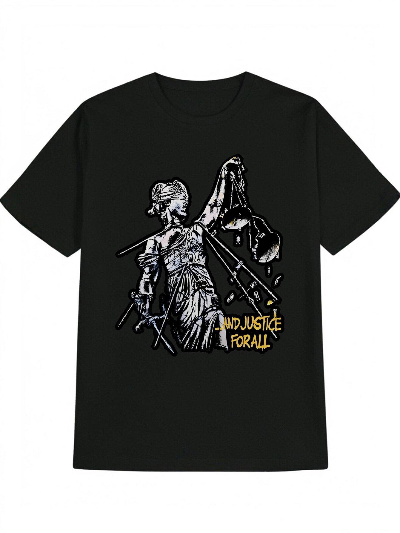 [Fashion Short-Sleeve Humor Tee] Funny Fashion Summer Short-Sleeve Black T-shirt with Retro Black Humor XXXXL