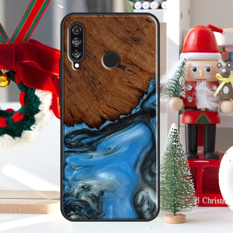 Hybrid Wood Resin For Huawei Nova 12i 11i 8i 12s Y73 Y72 Y61 Y91 Y90 Y70 Y60 9 10 SE P60 Pro P30 P40 Lite Case