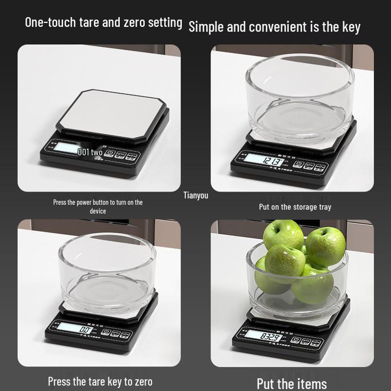 Hochpräzise 10kg Wasserdichte Elektronische Küchen- und Haushalts-Lebensmittelwaage