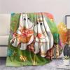 Moomin2 Flannel Blanket, High quality Comfortable for All Seasons, Home Decor, Warmth and Comfort
