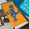 Cartoon-Stil Tyrannosaurus Rex Muster Polyester Mikrofaser Strandtuch ist hochsaugfähig geeignet für Schwimmen und Strandausflüge