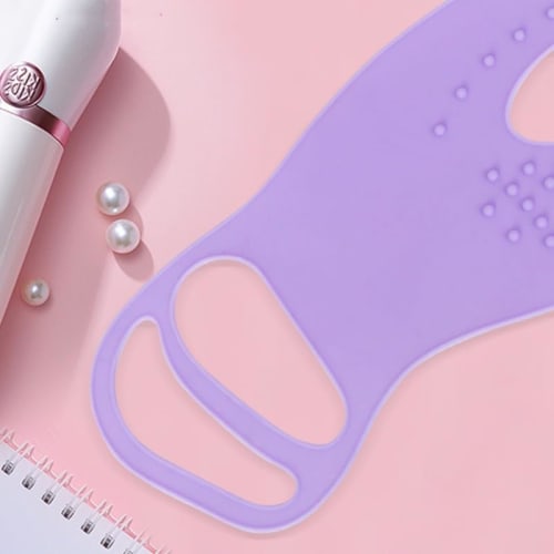 1-Piece Silicone Massage Eye Mask, Ear-Hook Reusable Eye Mask, Soft Eye Massager for Relieving Eye Fatigue and Improves Dark Circles, Eye Mask Fixatio