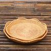 Vietnamese Handmade Rattan & Bamboo Basket for Fruit or Steamed Buns - Round, Simple Design for Household Use
