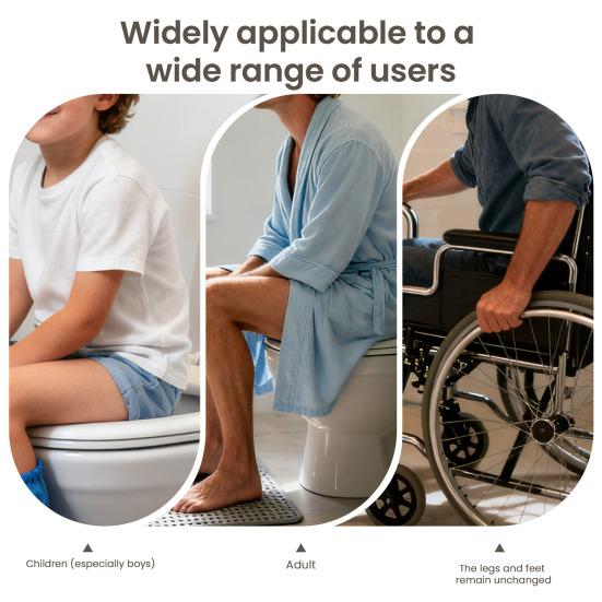 Záchodová zástěra pro muže a chlapce Univerzální deflektor moče se silnými přísavkami, opakovaně použitelný PVC štít na toaletní sedátko