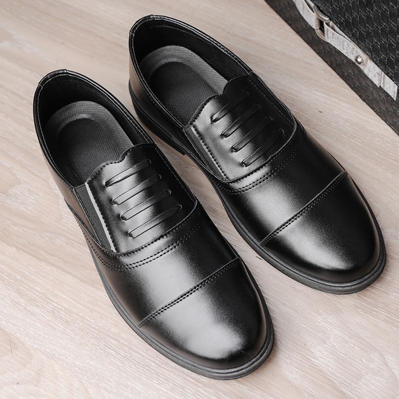 Men's Leather Driving Dress Shoes Soft Casual Three-Joint Fashion Slip-On Loafers.