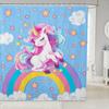 ManCute Frog Kids Shower Curtains,Lavender Flowers Butterfly Romantic Bathroom Curtains for Girls Boys Women,Cartoon Animals