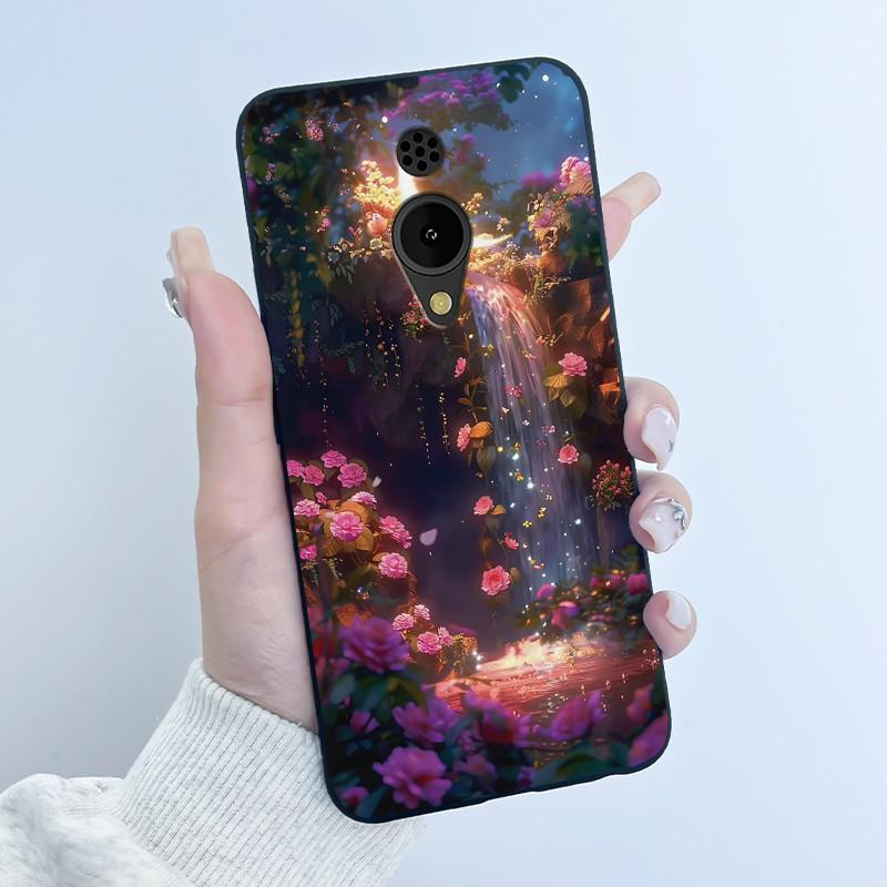 Phone Case For Nokia 150 2G 2023 Casing Luxury Cute Love Rabbit Funny Cartoon Black Matte Soft Silicone Shockproof Cover Shell