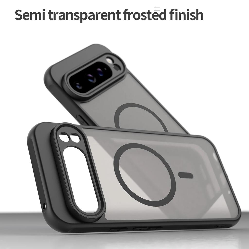 For Google 9A Magsafe Case Slim Matte Clear Wireless Charge Cover for Google Pixel 9 Pro XL 8A 7A 6A 8 7 6 Pro Armror Back Cover