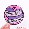 Cartoon Cup/Letter Slogan Embroidered Patches Hats Jackets Embroidery DIY Iron On Patches For Clothing Thermoadhesive Patches