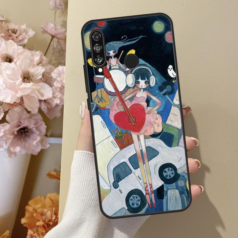 Aya takano For Huawei Nova 12i 8i 11i 12s 9 10 SE Y60 Y70 Y90 Y72 Y73 Y61 Y91 P60 Pro P30 P40 Lite Case