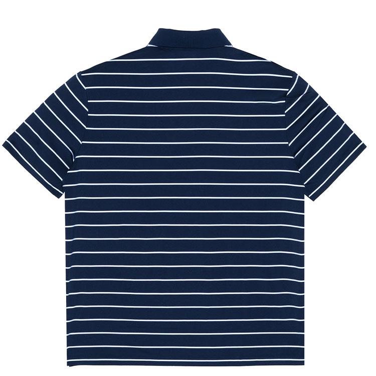 Polo Ralph Lauren Striped Button Logo Embroidered Short Sleeve Polo Shirt Men Tops Blue White 710913009-001