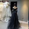 Black Evening Dress Skirt Women's 1011 New One-word Shoulder High-end Dinner Light Luxury Niche Fishtail Skirt Haute Couture