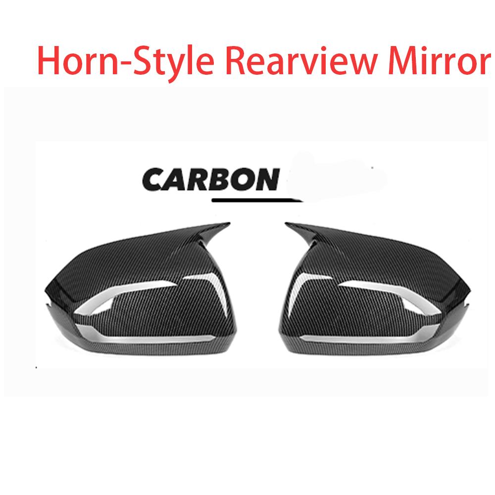 Car Rear View Mirror Cover Side Mirror Trim Frame ABS Horn Style LHD RHD For Hyundai Palisade -2025 Exterior Accessories