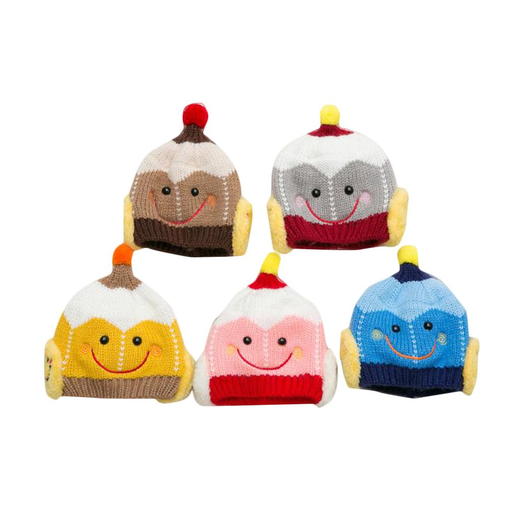 Girls Boys Cute Hats and Scarf Set, 6-12 Month Knit Warm Winter Hat Beanie Cap