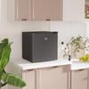 46 Litre Table Top Mini Fridge, Small Fridge with Ice Box, Reversible Door, Adjustable Temperature and Legs for Bedrooms, Home Office, Black