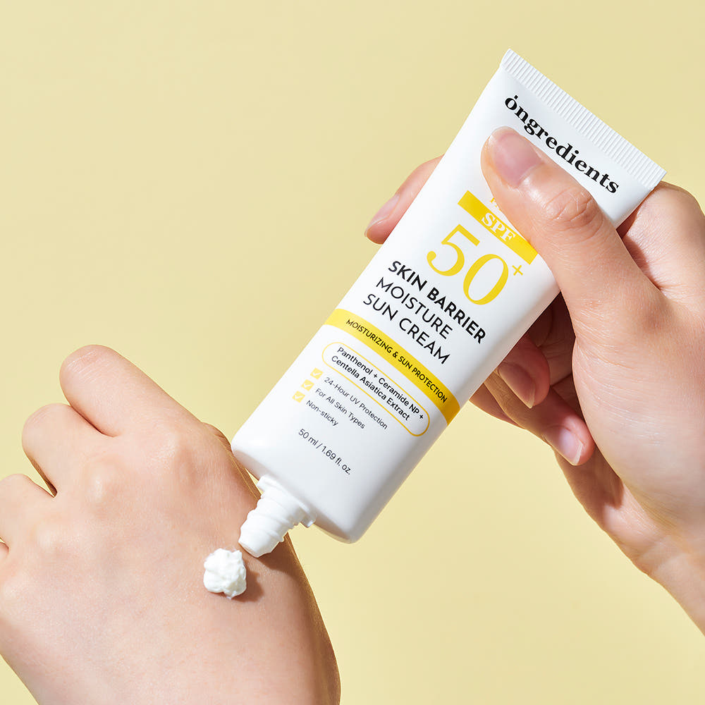 ONGREDIENTS Skin Barrier Moisture Sun Cream SPF50+ PA++++ 50ml * 2ea Hydrating Soothing UV Protection