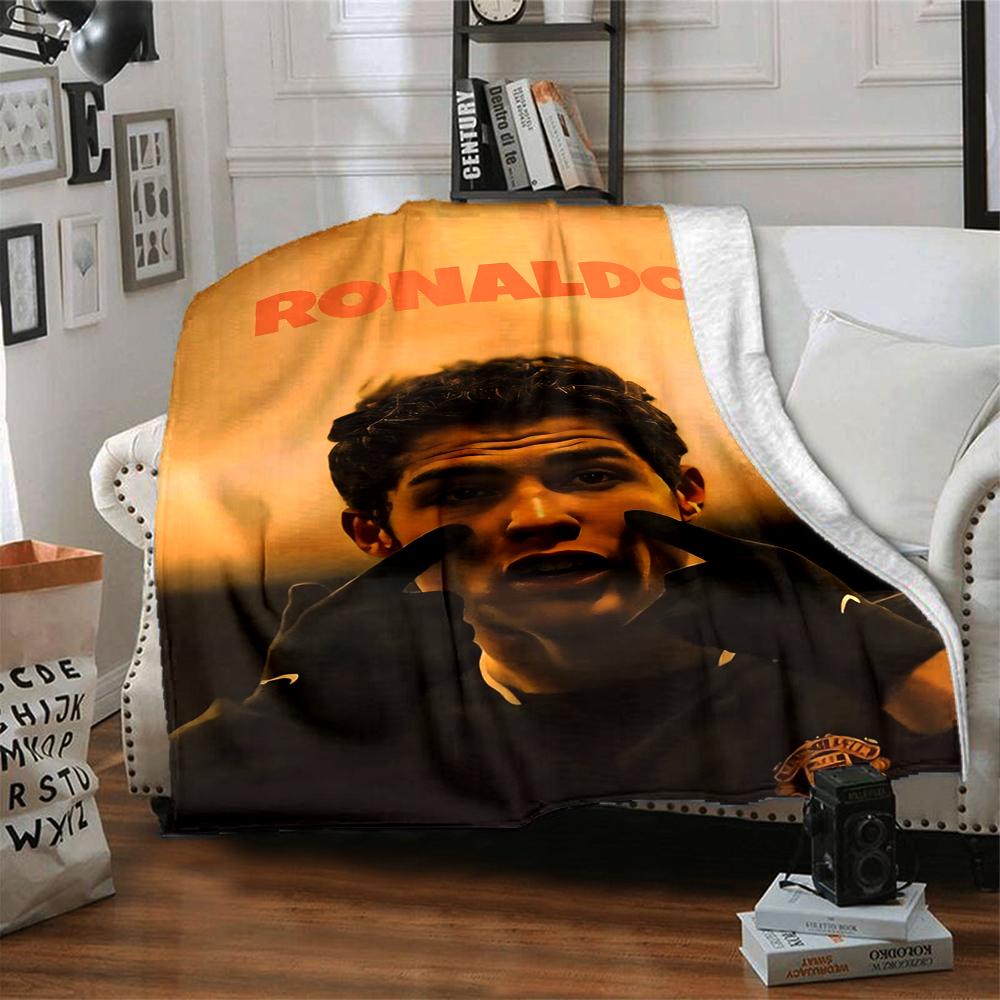 Ronaldos Iconic Moment Printed Flannel Breathable and Warm Blanket, a Stylish Home Gift, Suitable for Home, Office and Bedspread Use. 0713a12