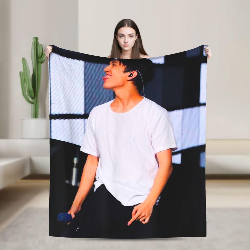 My Favorite Dimash Dear Dears Warm Soft Blankets Plush Bedding Throws Fluffy Home Decor Flannel Bedspread Sofa Bed Cover